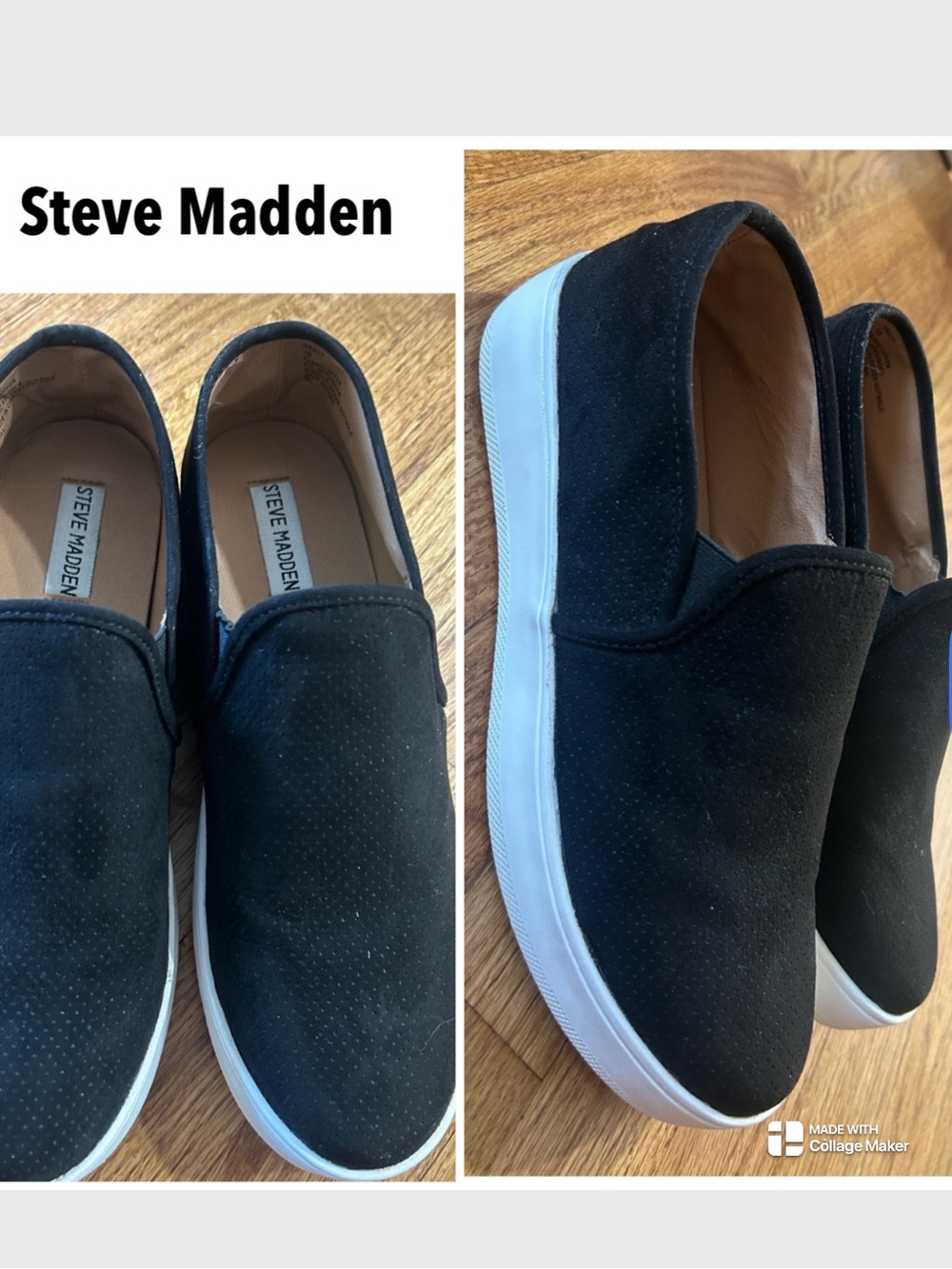 Women’s Steve Madden Gills Black Slip-On Casual Sneakers - NEW size 10